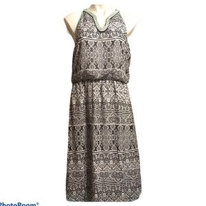 Madison Leigh blue/white dress with beads